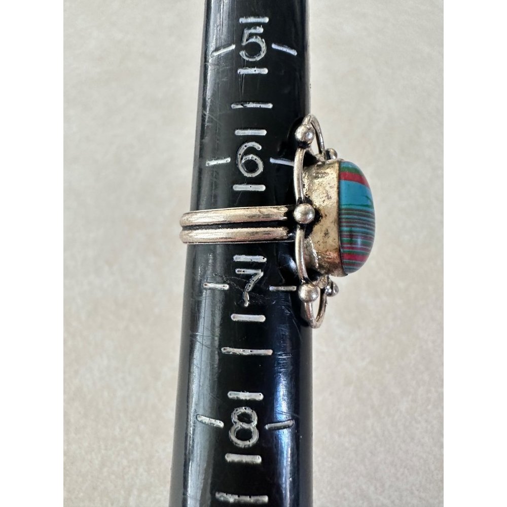 Solid 925 Sterling Silver Multicolor Blue Green R… - image 8